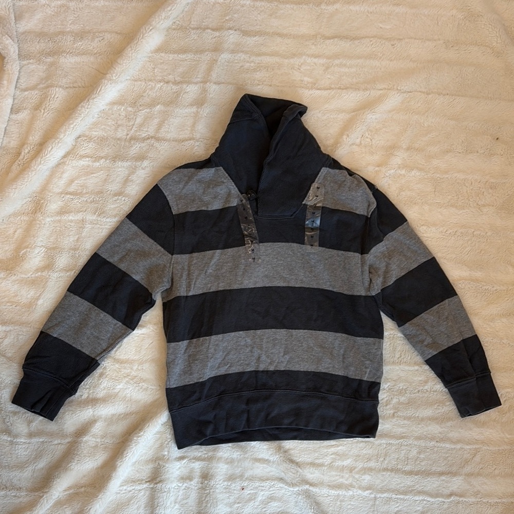 GAP kids Black and Gray Striped Sweater - brand new